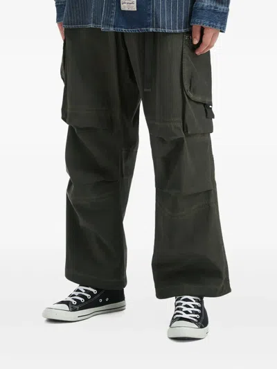 Aftermaths Cargo Wide-leg Trousers In Green