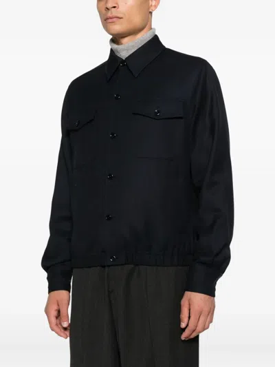 Lardini Flap-pocket Shirt Jacket In Blue