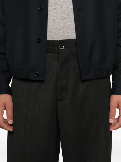 Nine In The Morning Relaxed-fit Black Trousers With Pleated Front Design In Black