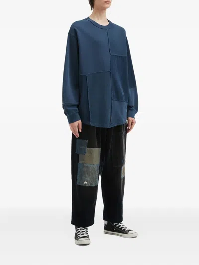 拼贴设计圆领卫衣