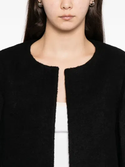 Low Classic Exaggerated-shoulder Jacket In Black