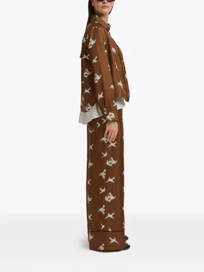 Marni Mending Logo Cotton Poplin Pocket T-shirt In White