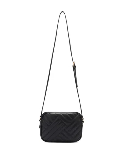 Roberto Cavalli Quilted Logo Shoulder Bag In Black