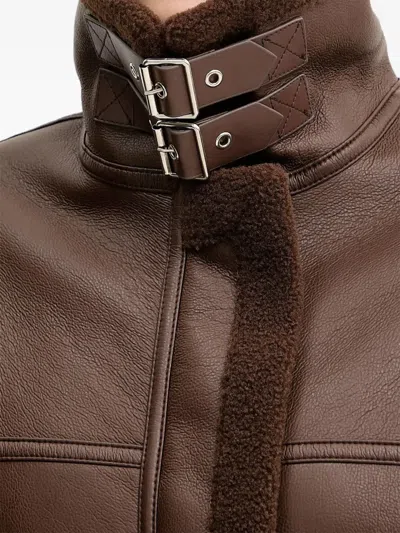 Silvian Heach Buckle-detail Jacket In Brown