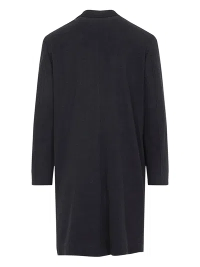 Canali Tailored Wool Coat With Classic Notch Lapel In Gray