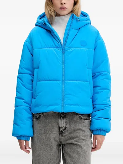 Hugo Boss Hooded Padded Jacket In Blue