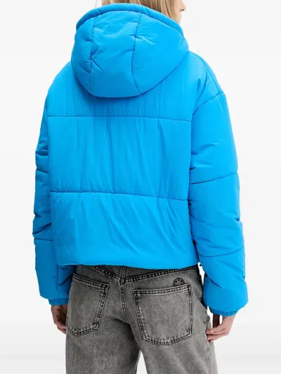 Hugo Boss Hooded Padded Jacket In Blue
