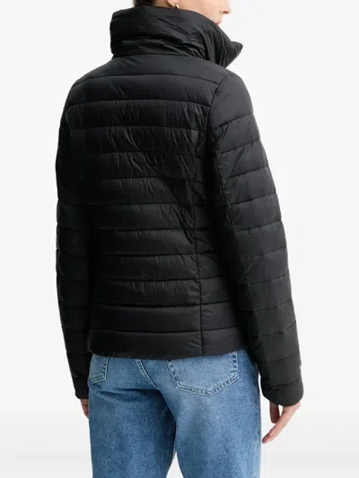 Marc O'polo Quilted Funnel-neck Jacket In Black