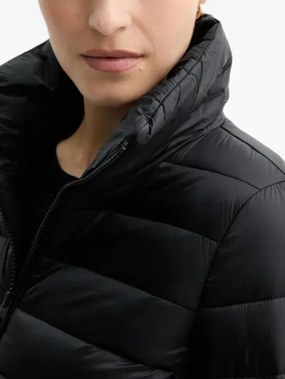 Marc O'polo Quilted Funnel-neck Jacket In Black