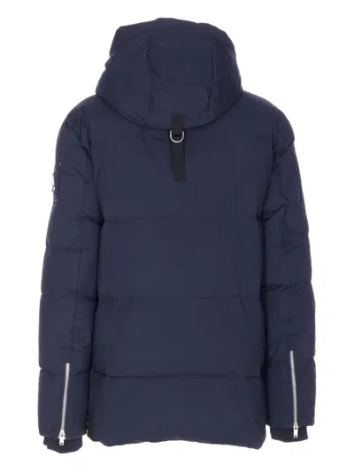 Moose Knuckles Everest 3q Removable-hood Padded Jacket In Blue