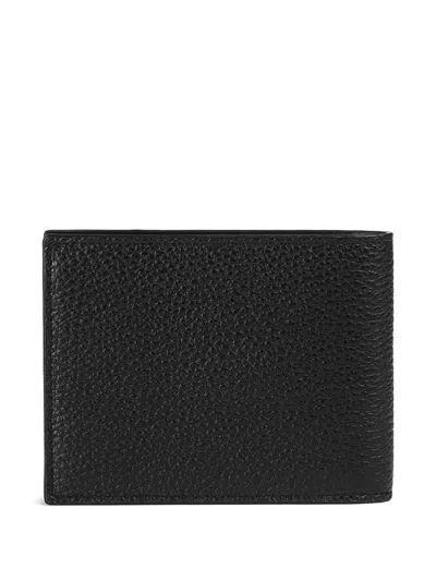 Doucal's Leather Wallet In Black