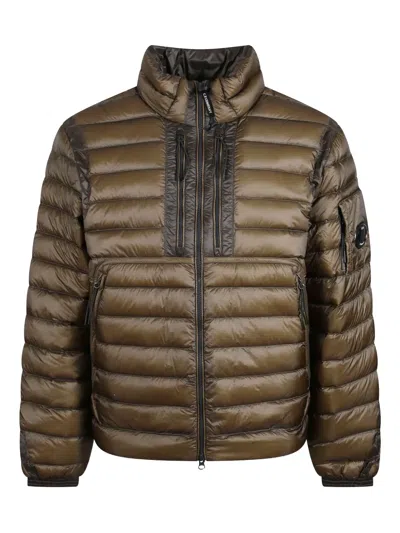 C.p. Company D.d. Shell Goggle Down Jacket In Brown