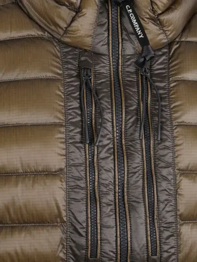 C.p. Company D.d. Shell Goggle Down Jacket In Brown