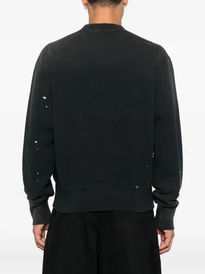 Khoki Faded-effect Printed Cardigan In Black