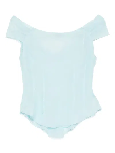 Judy Turner Off-shoulder Top In Blue