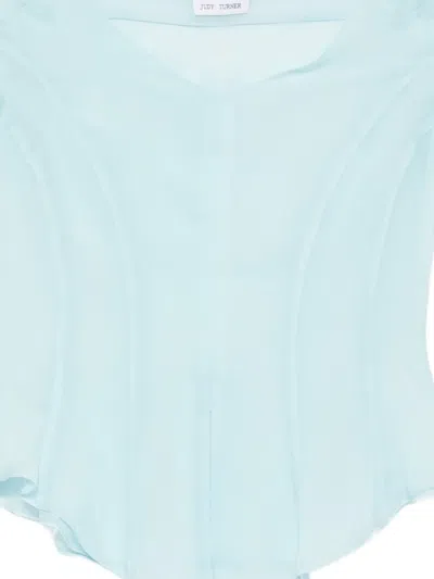 Judy Turner Off-shoulder Top In Blue