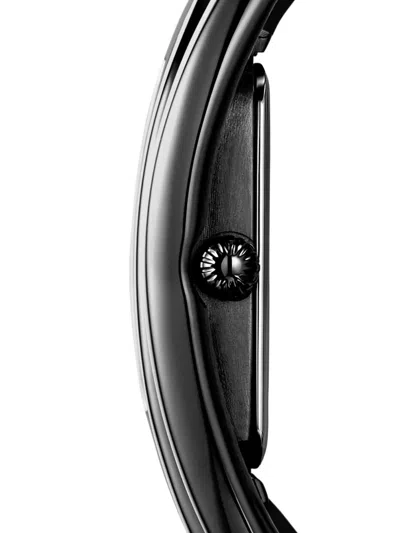 Diesel Wrap-d Black Leather Watch In Black