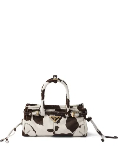 Prada Mini Bonnie Leather Mini Bag In White
