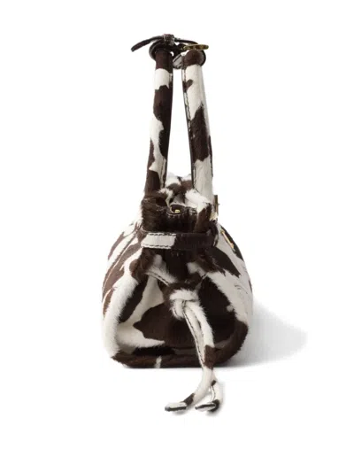 Prada Mini Bonnie Leather Mini Bag In White