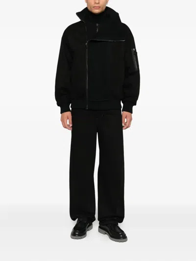 Patrizia Pepe Ribbed-knit Jacket In Black