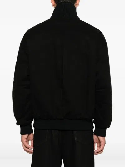 Patrizia Pepe Ribbed-knit Jacket In Black