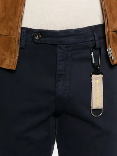 Manuel Ritz Twill Trousers In Blue