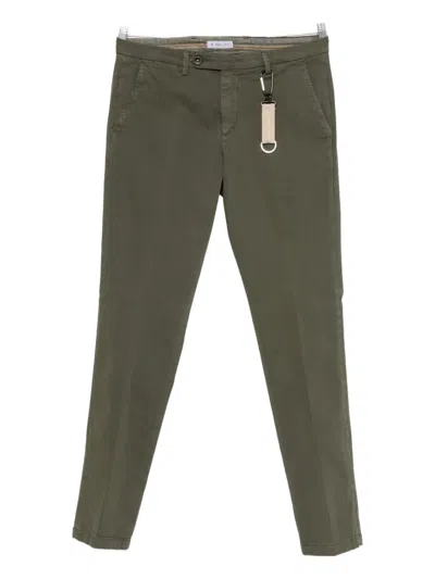 Manuel Ritz Twill Trousers In Green