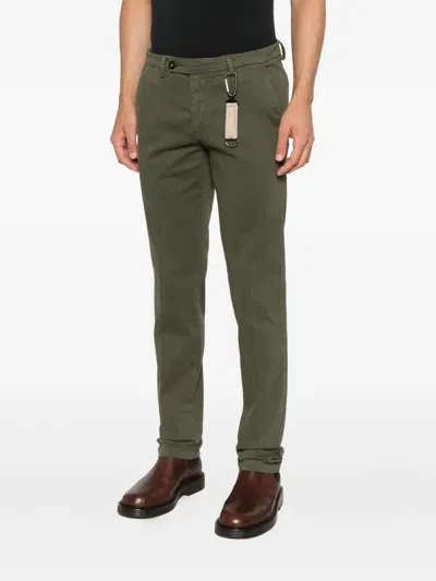 Manuel Ritz Twill Trousers In Green