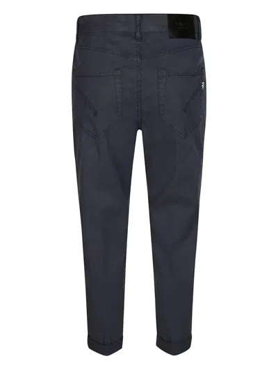 Dondup Lyocel Trousers With Back Pockets And Belt Loops In Gray