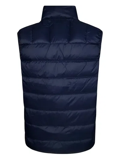 Sun 68 Logo Padded Gilet In Blue