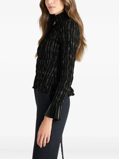 Cinq À Sept Cooper Ruffled Top In Black