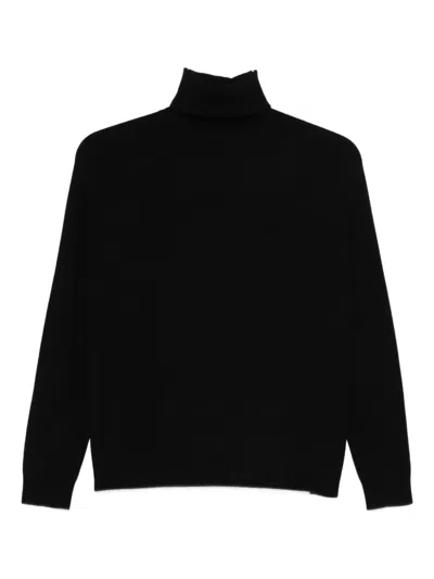 Solotre Roll-neck Sweater In Black