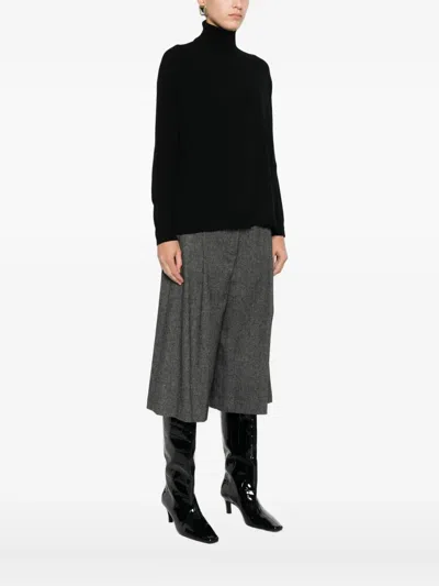 Solotre Roll-neck Sweater In Black