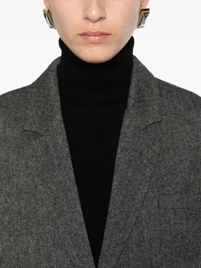 Solotre Roll-neck Sweater In Black