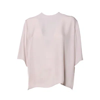 Covert High-neck Top With Dramatic Scoop Back And Ties In White