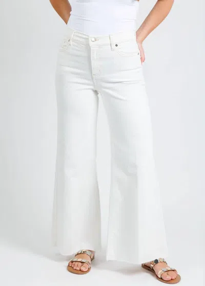 Frame High Rise Le Palazzo Crop Jean In Au Natural Clean Raw After In White