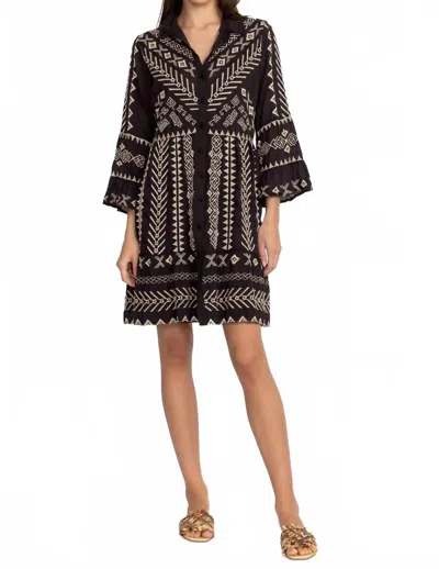 Johnny Was Charis Easy Tiered Dress In Black In Black