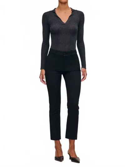 Dl1961 - Women's Mara Straight Mid Rise Ankle Pants In Jet In Black