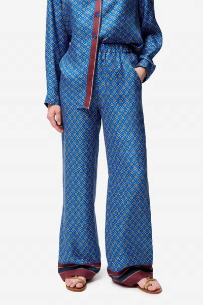 Vanessa Bruno Fredo Silk Blend Pants In Navy Blue In Blue