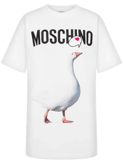 Moschino Classic Cotton T-shirts And Polos Collection In White