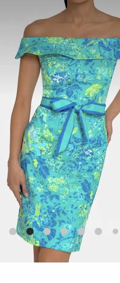Gretchen Scott La De Da Dress In Turquoise In Blue
