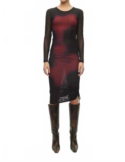 Oval Square Women's Christy Dress In Black Red In Black