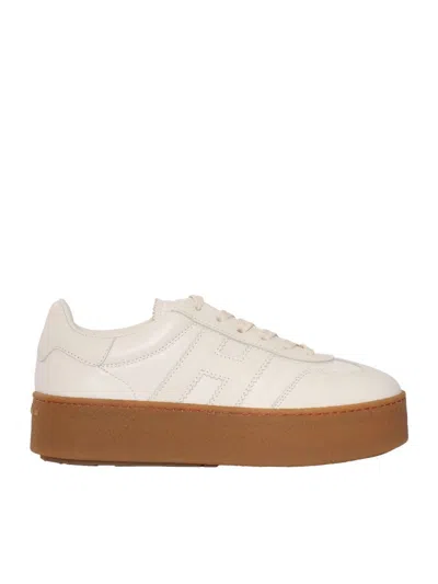 Hogan H698 Laced H Sneakers In Neutral