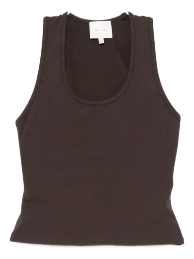 Reformation Archie Knit Top In Brown