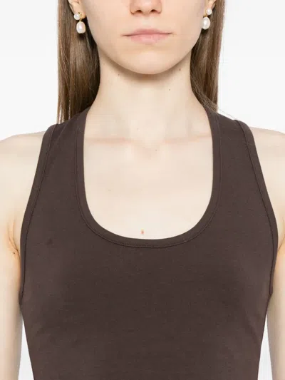 Reformation Archie Knit Top In Brown