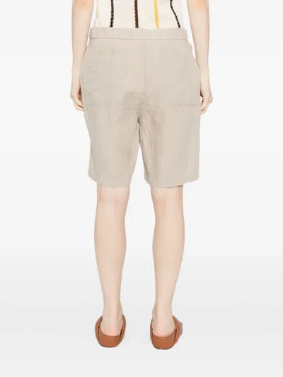 Eileen Fisher Organic Linen Shorts In Undyed Natural In Gray