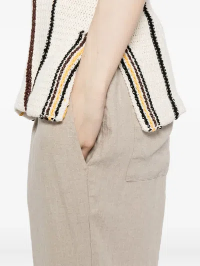 Eileen Fisher Organic Linen Shorts In Undyed Natural In Gray