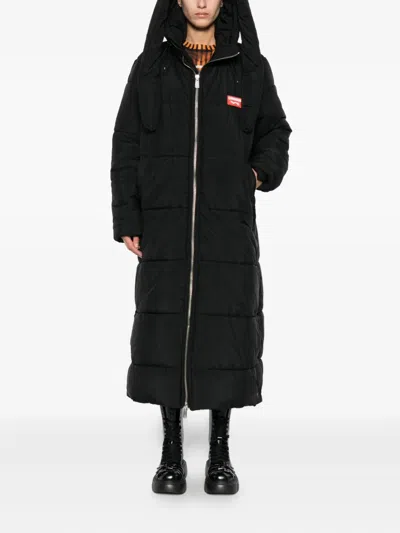 Charles Jeffrey Loverboy Bunny Ears Padded Coat In Black