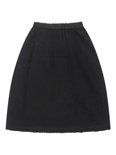 Renli Su Panelled Skirt In Black
