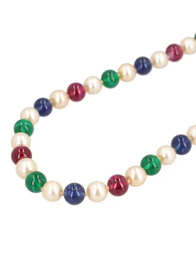 Vintage Multi-beaded Necklace In Multi